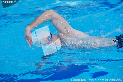Image of children group  at swimming pool