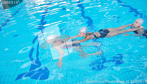 Image of help and rescue on swimming pool