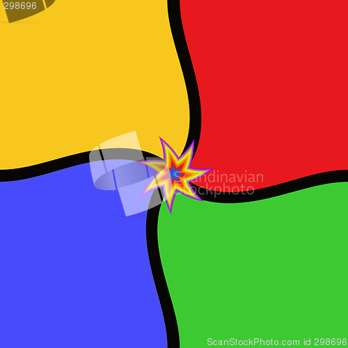 Image of Colorful Star Design