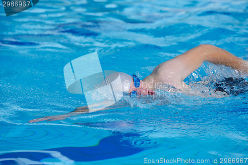 Image of children group  at swimming pool