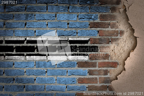 Image of Dark brick wall with plaster - Botswana