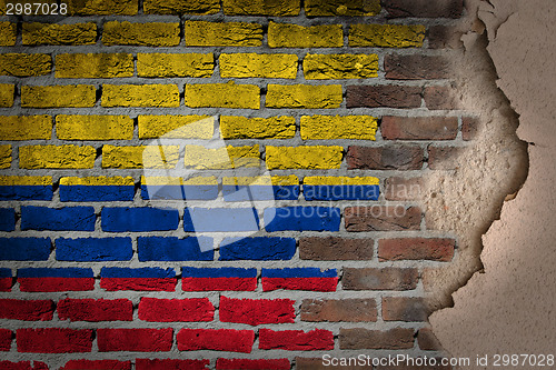 Image of Dark brick wall with plaster - Colombia