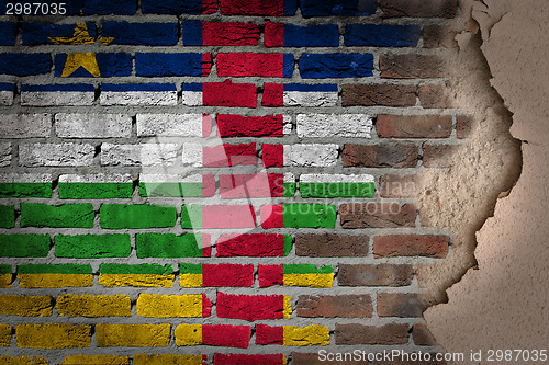 Image of Dark brick wall with plaster - Central African Republic