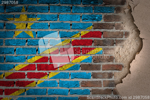 Image of Dark brick wall with plaster - Congo
