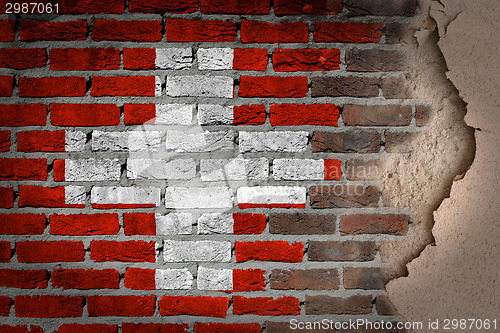 Image of Dark brick wall with plaster - Switzerland