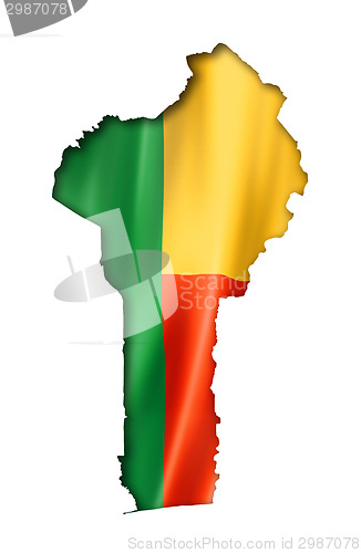 Image of Benin flag map