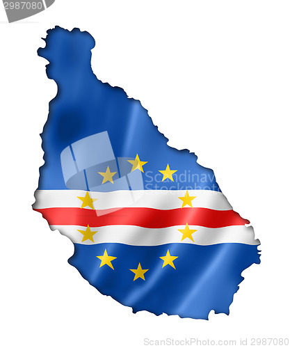 Image of Cape Verde flag map