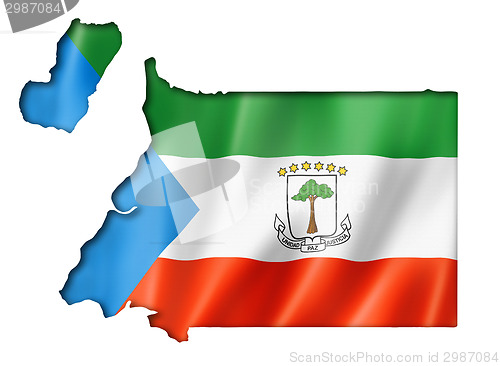 Image of Equatorial Guinea flag map