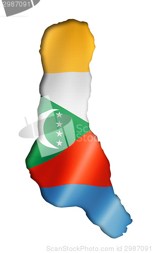 Image of Comorian flag map