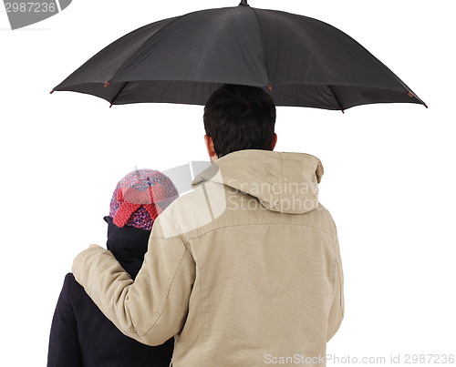 Image of Couple with umbrella