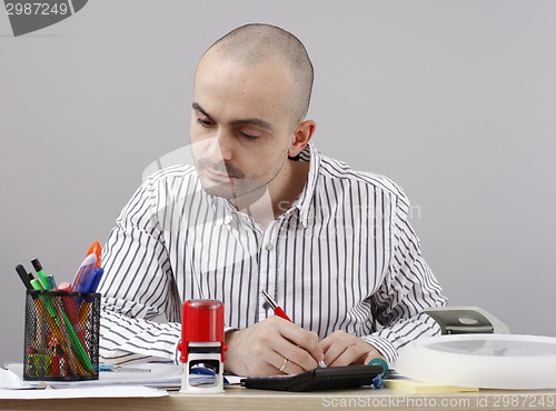 Image of Man at desk