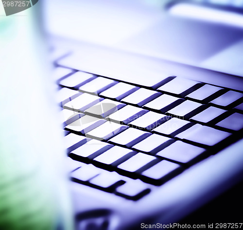 Image of Modern and stylish laptop. 