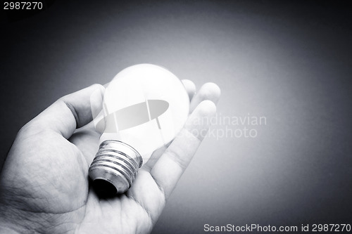 Image of Background with lit lightbulb