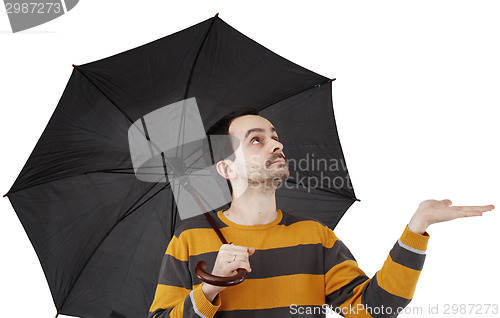 Image of Man with umbrella