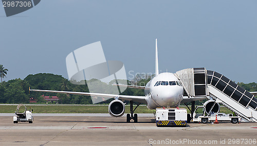 Image of Passenger airplane at airport