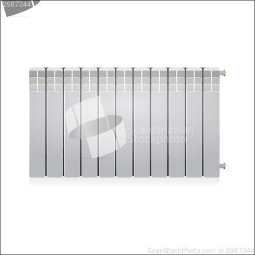 Image of Vector illustration of gray radiator