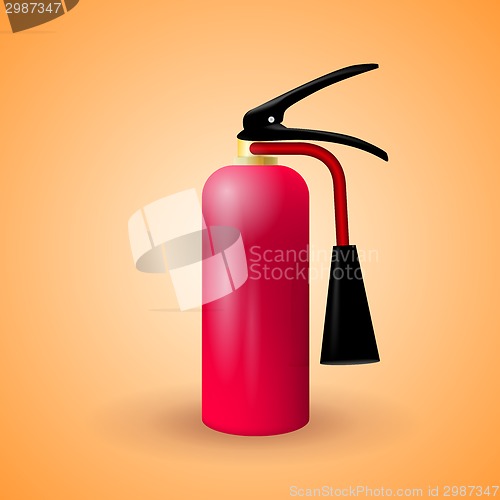 Image of Vector illustration of red fire extinguisher