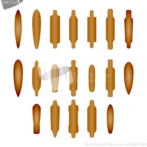 Image of Vector icons set of longboard types