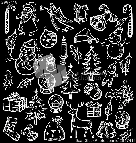 Image of Christmas objects and elements