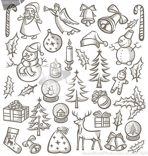 Image of Christmas objects and elements