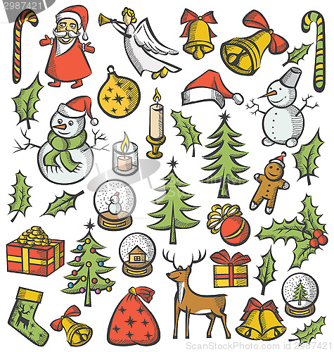 Image of Christmas objects and elements