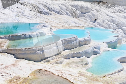 Image of Travertine pools and terraces in Pamukkale, Turkey