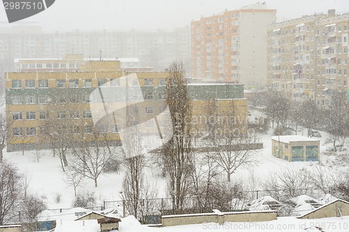 Image of Snowstorm in the city