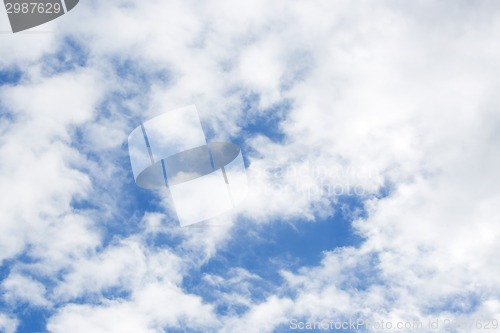 Image of Blue sky with white clouds