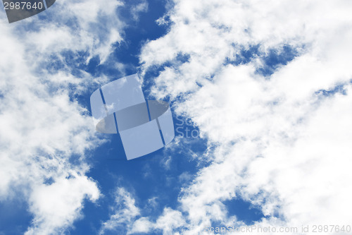 Image of Blue sky with white clouds