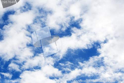 Image of Blue sky with white clouds