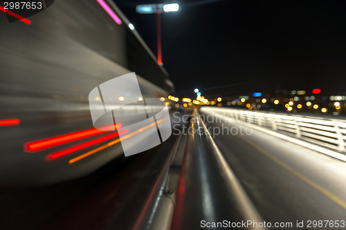 Image of Empty bridge at night