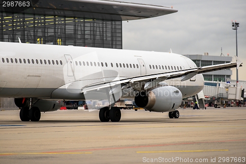 Image of White cargo plane at airport