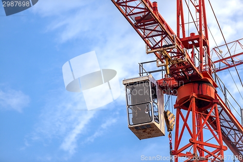 Image of Industrial cargo cranes in the dock