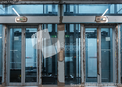 Image of Modern building with an elevator