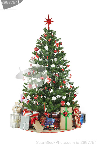 Image of Christmas tree with presents