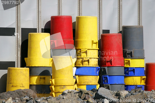 Image of Old plastic cans