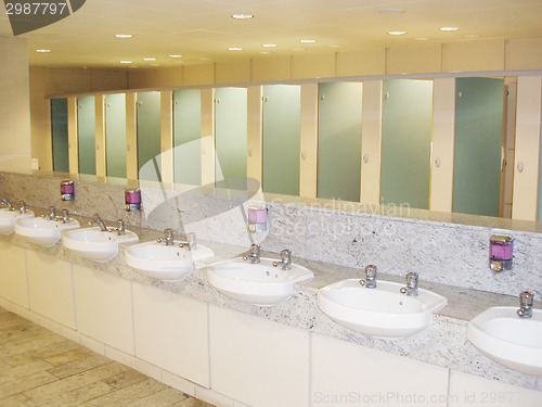 Image of Row of sinks