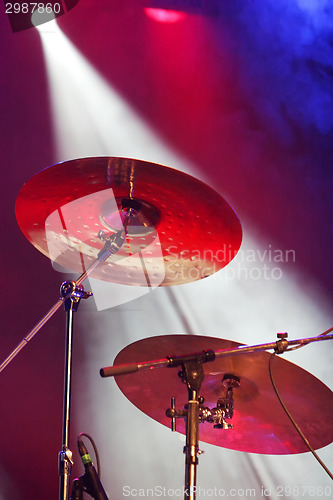 Image of Drum plates on stage