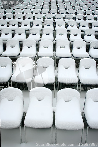 Image of White plastic chairs
