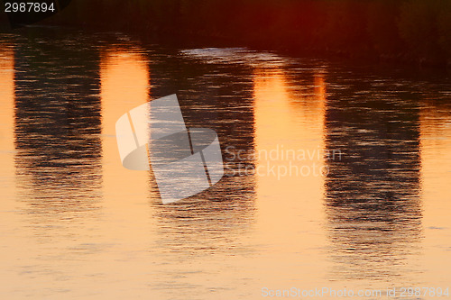 Image of Sunset water reflection