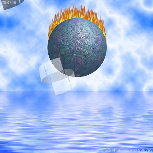 Image of Burning Comet Falling