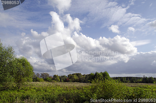 Image of Landscape with low clouds