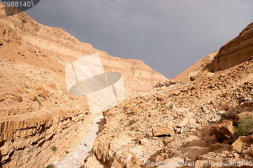 Image of Hiking in stone desert middle east adventure