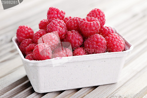 Image of box of raspberries