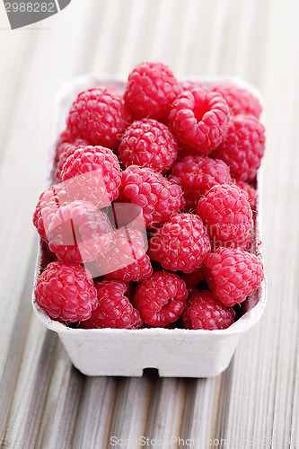 Image of box of raspberries