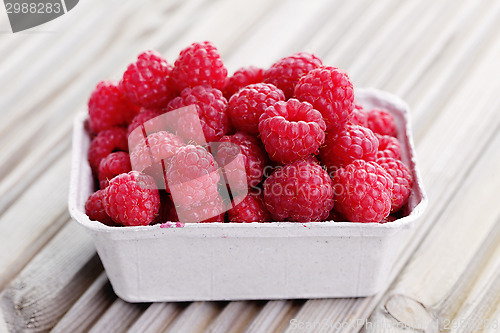 Image of box of raspberries