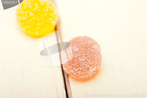 Image of sugar jelly fruit candy