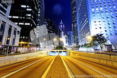 Image of Modern city traffic night