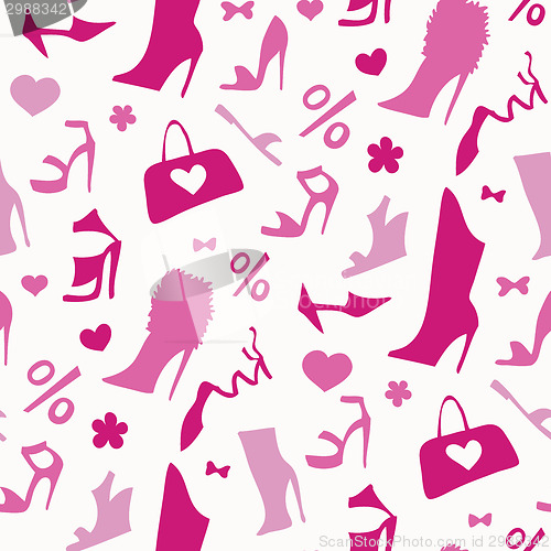 Image of Women shoes. Seamless pattern.