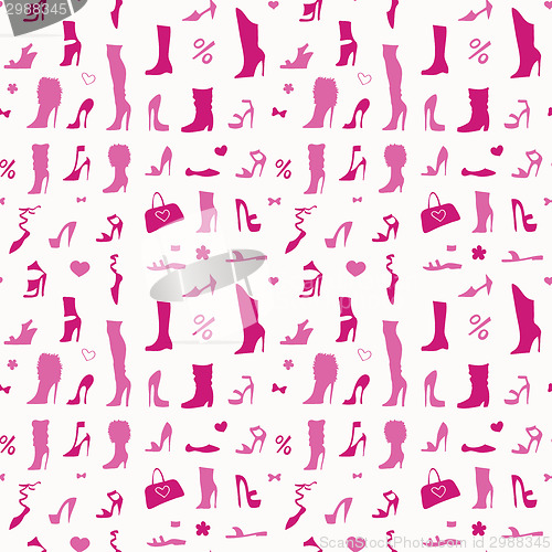 Image of Women shoes. Seamless pattern.